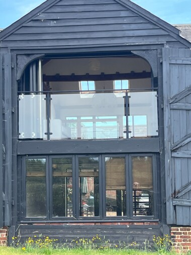 Balcony area with countryside views