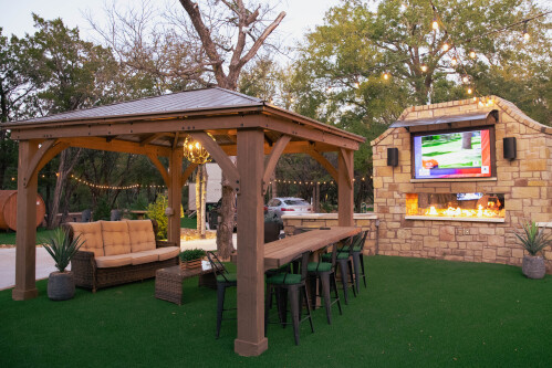 Upper Recreational Circle with 70 inch TV and Surround Sound