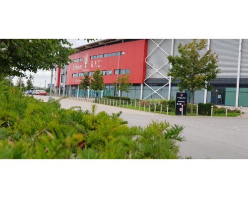 Nearby infamous St Helens Rugby Club grounds
