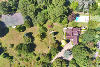 Back Garden - The House, Tiered Gardens, Pool and Tennis Court