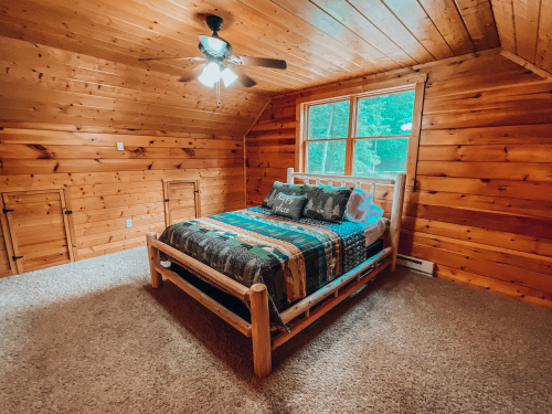 Master Bedroom with Queen Log Bed