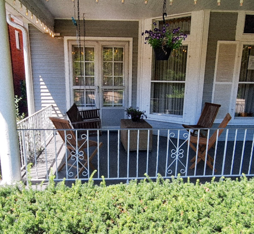 The Patio or the Front Porch are available to Unit I and Unit II on a first come first serve basis. You will always have access to one outdoor sitting area,