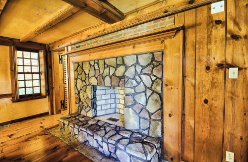 Wood-Burning Fireplace, Bedroom 1, The Western Lodge