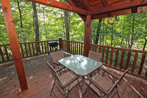 Back Deck, with Outdoor Table and Charcoal Grill