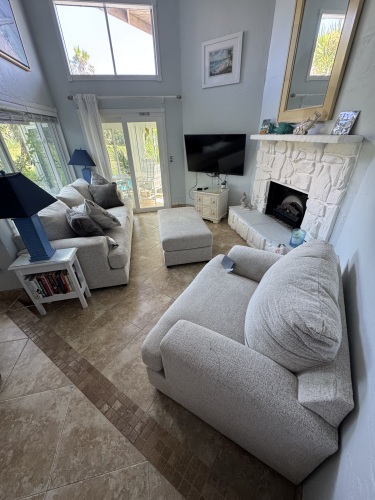 Living room with pullout couch