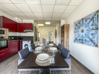 Gemeinsame Küche und Essbereich 