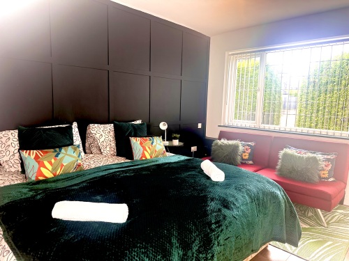 Small double sofa bed and 2 x single beds (zipock option)