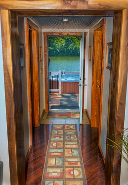 Hallway leading to the Hot Tub and Lake Logan