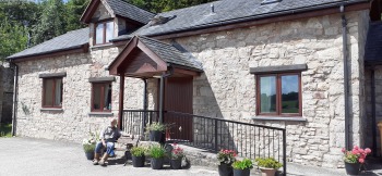 Front view of Henblas Holiday Cottage