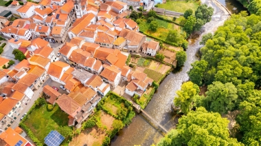 Vista aérea da aldeia 