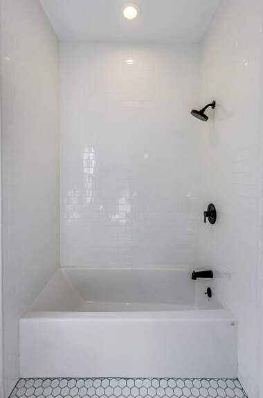 A sunlit bathroom with everything you need to start your day.