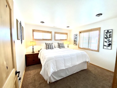 1/2 bedrooms. King size bed in each room 