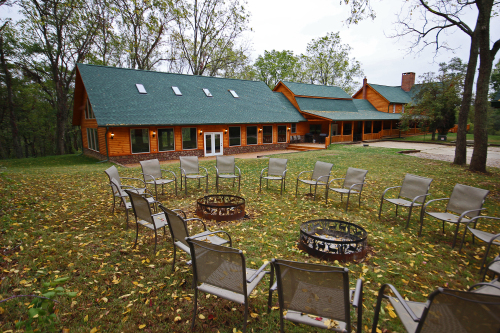 Fire Pit area, with The Western Lodge beyond