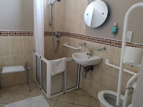 Double disabled ensuite bathroom