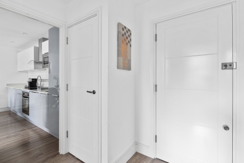 Spacious, well lit corridor 