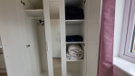 No more living out of a suitcase! The main bedroom comes with plenty of storage to keep your stay organized and clutter-free.