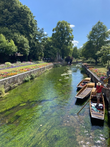 Canterbury punting trip on the river Stour (approx 30 min drive)
