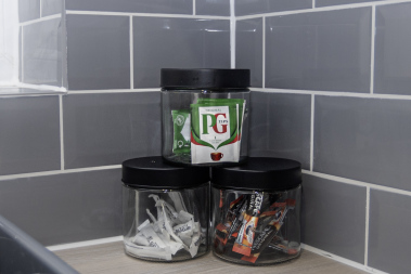 Everything guests need for a hot drink anytime - fully supplied and ready on arrival.