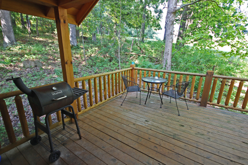 Grill, Table and Chairs on Back Deck