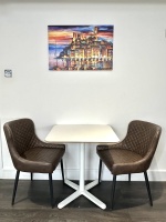 Beautiful large bedroom with stunning natural light, gorgeous artwork, smart TV, desk with comfy chairs, lamp, wardrobe, chest of draws and everything else you need for a perfect stay!