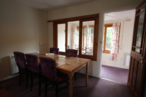 Dining area with door to conservatory
