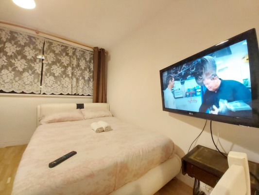 Bed and TV