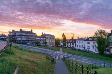 Sunset view over Tunbridge Wells common