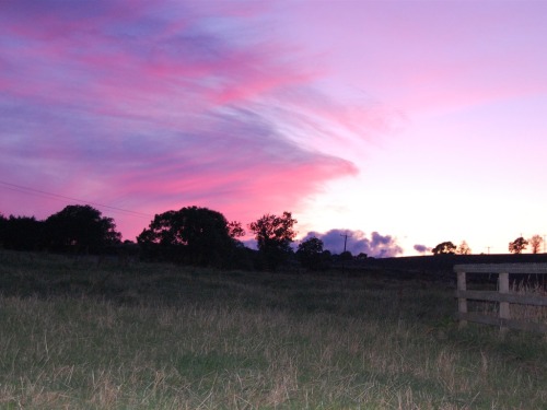 Sun set over Northumberland.