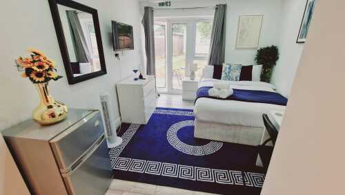 bedroom and entertainment TV