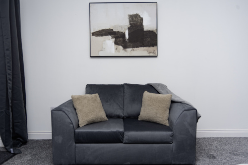 Soft, inviting sofa for unwinding in the lounge