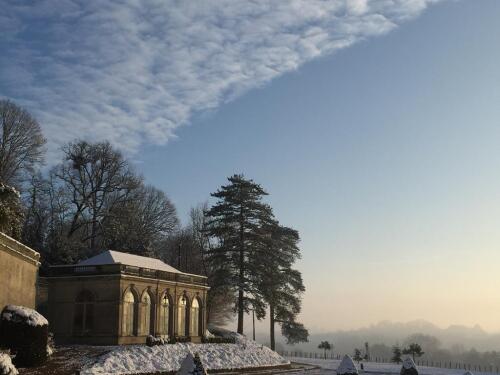 L'orangerie sous la neige