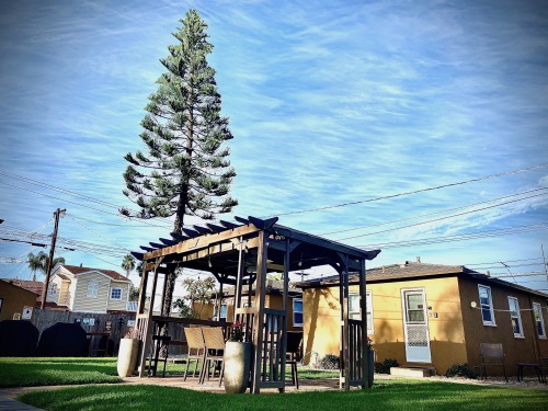 Relax under the gazebo, seating for 6+