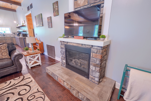 Gas-Burning Fireplace and TV, Living Room