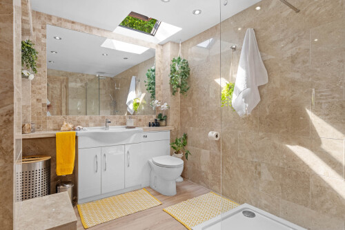 1st Floor Bathroom  large walk in shower 