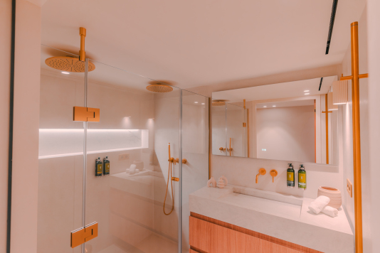 Salle de bain avec double pommeau de douche