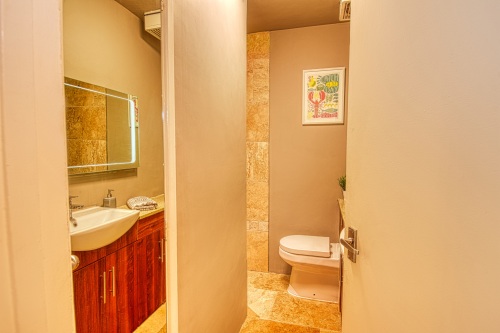 Bathroom with Toilet, Sink & Shower