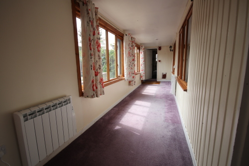 Conservatory from dining are to garden door and single bedroom