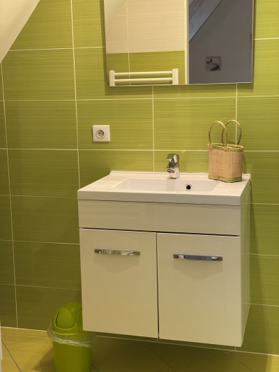 salle de bains verte