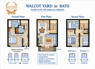 floor plan with bed details