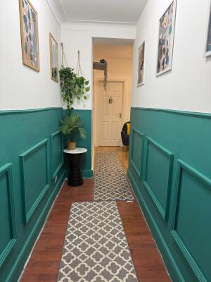 This photo represents the communal hallway of the house