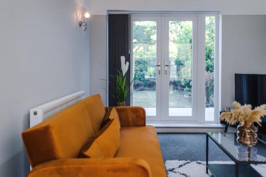 View to garden from living room