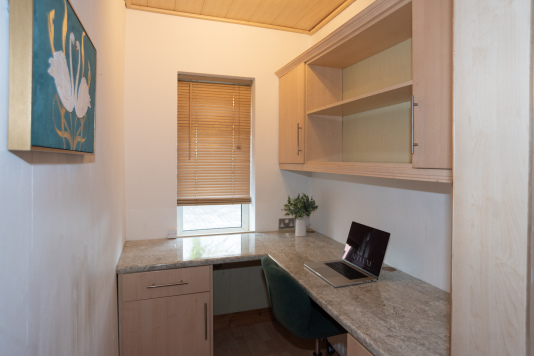 Private office space, ideal for quiet moments when working from home or for busy professionals needing a dedicated workspace