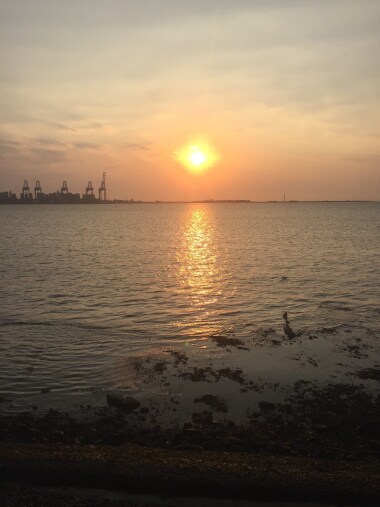 Sunrise from the old town beach just metres away from the front door.