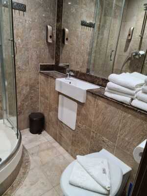 Apt.3Picture represents the type Apartment Deluxe with Bathroom. It might not be exactly the same as per booking. All same type of apartments are allocated subject to availability per booking