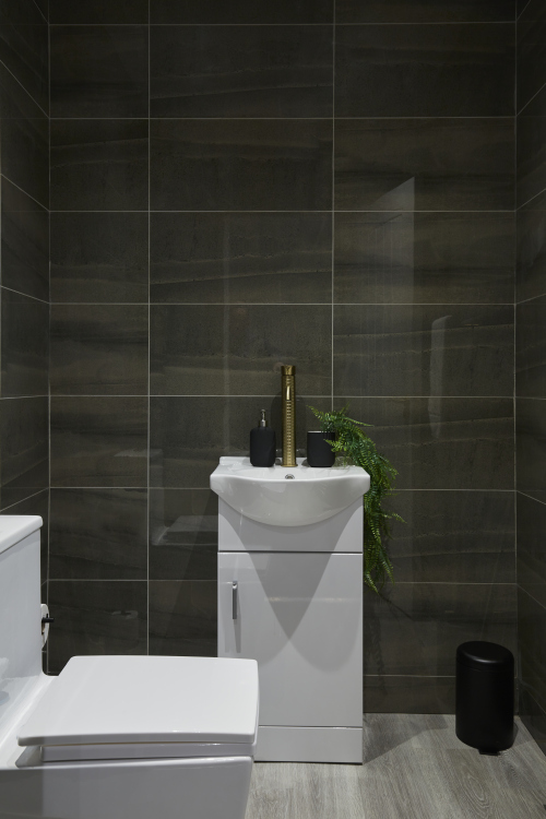 Clean and modern bathroom designed for comfort and convenience.