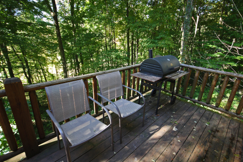 Deck Chairs and Charcoal Grill, on Deck