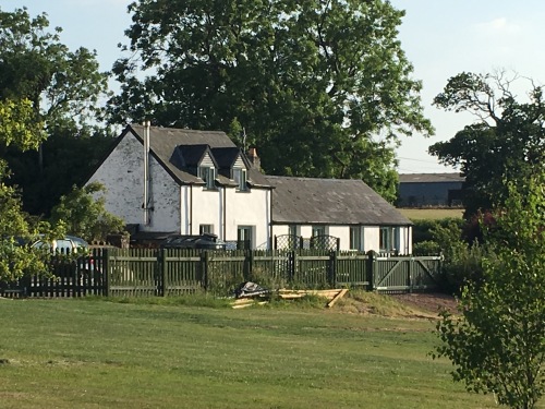 The cottages from across the paddock
