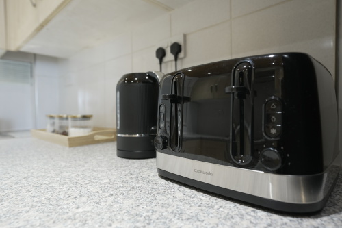 toaster kettle coffee sugar tea