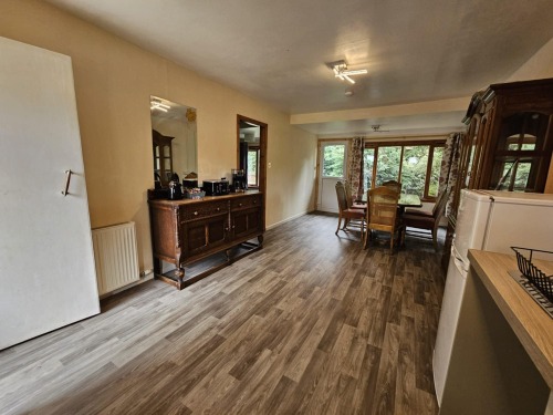 Kitchen to dining area and garden