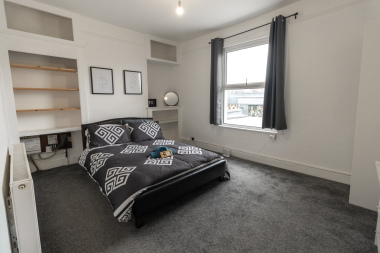 Bedroom view with window